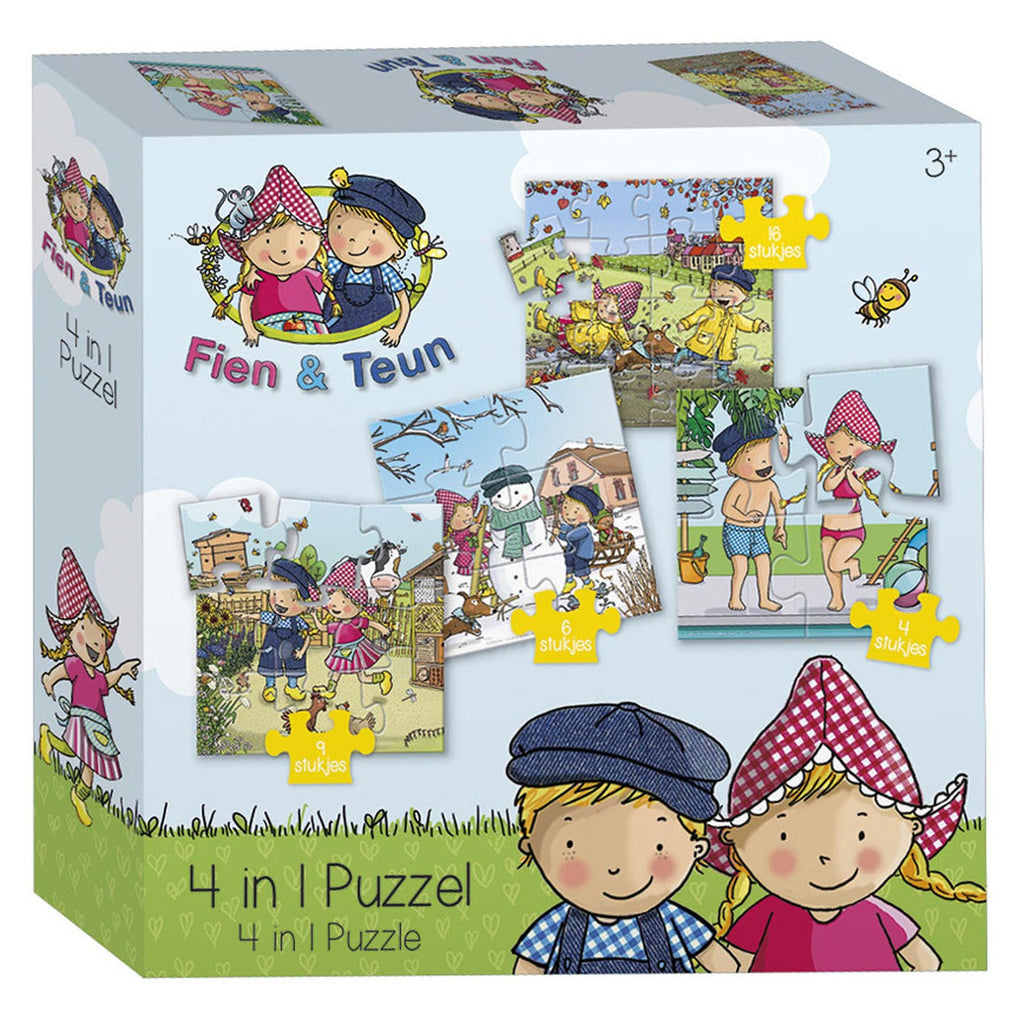 Bambolino fien en teun 4in1 puzzel 4-16 stukjes