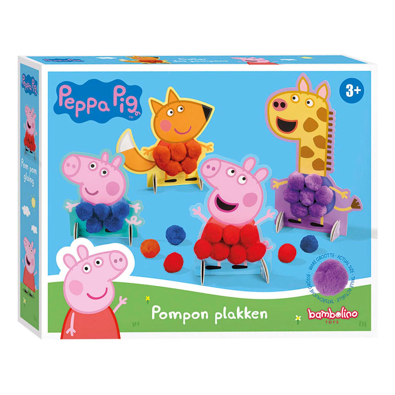 Bambolino toys peppa pig pompom plakken
