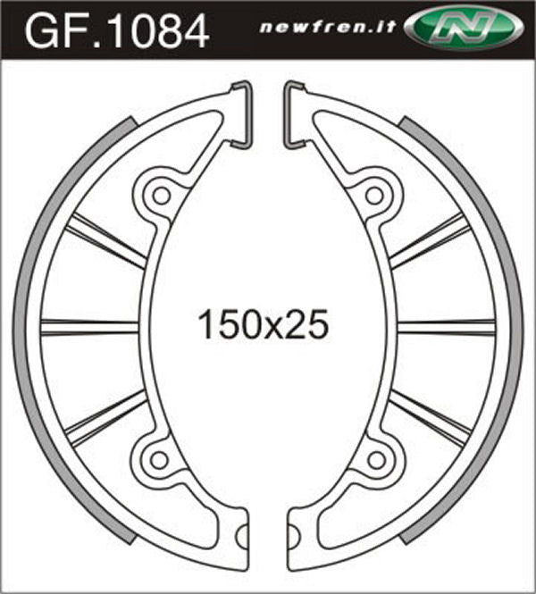 Newfren Remsegmentset GF1084 150mm voor grote naaf