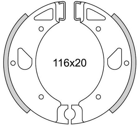 Newfren Remsegment GF0071 Florett-80 Voor Achter (1980->) 116*20mm
