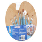 Creative kids verf palet hout met 12 penselen
