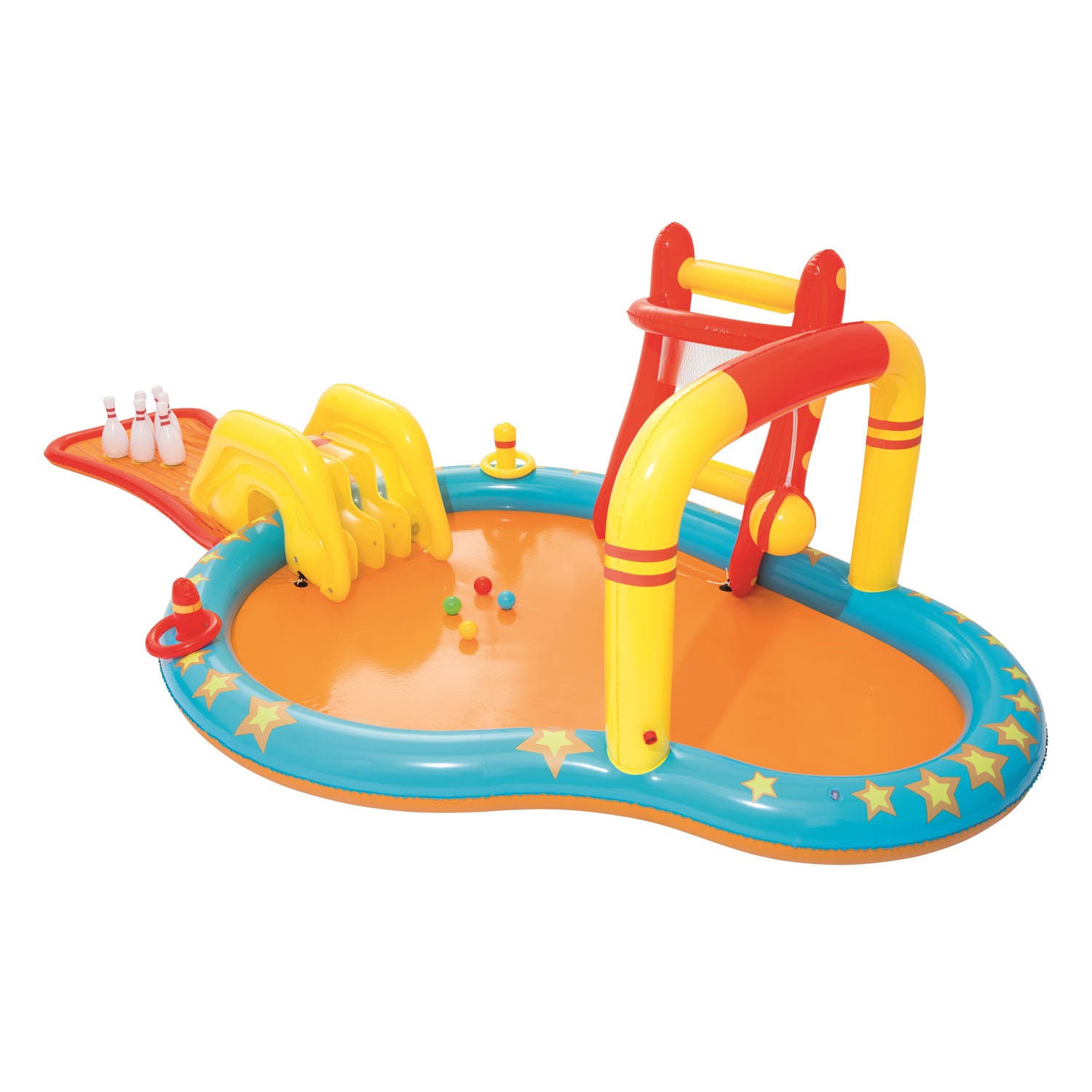 Bestway opblaasbaar speelcenter lil' champ, 435x213x117cm