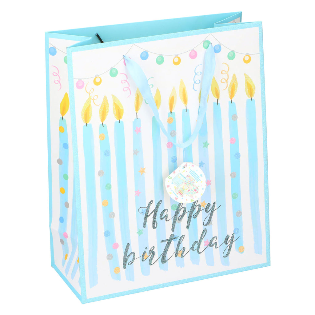 Cadeautas happy birthday glitter ballon 26x12x32cm