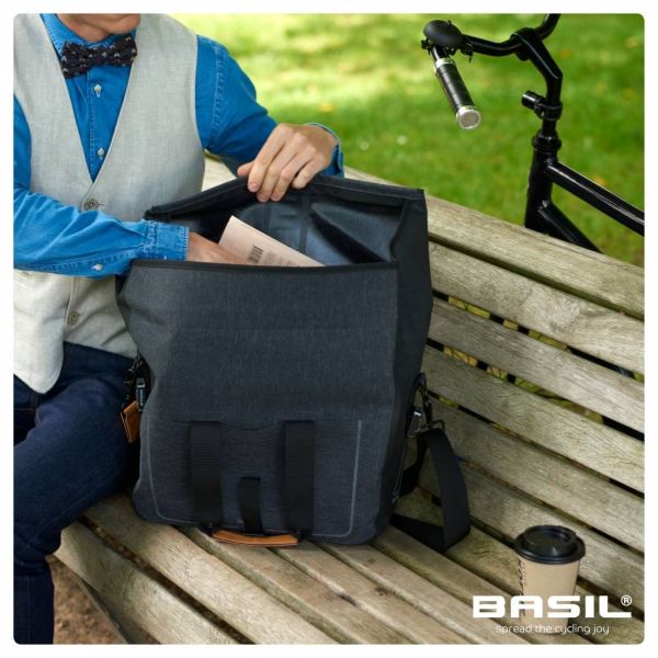 BASIL Tas urban dry business bag donkergrijs | 20l