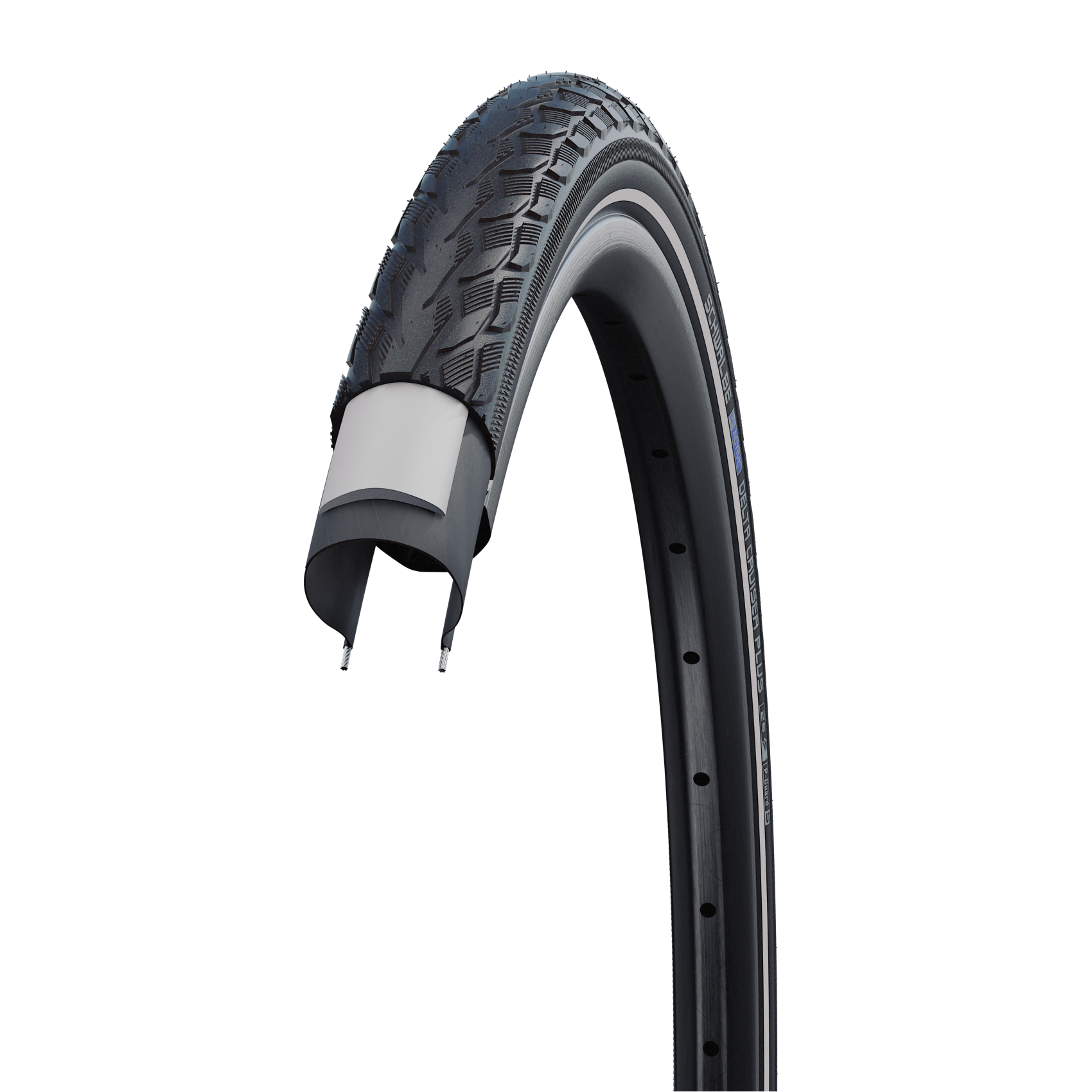 Schwalbe draadband delta cruiser plus act 47-622 +r zwart