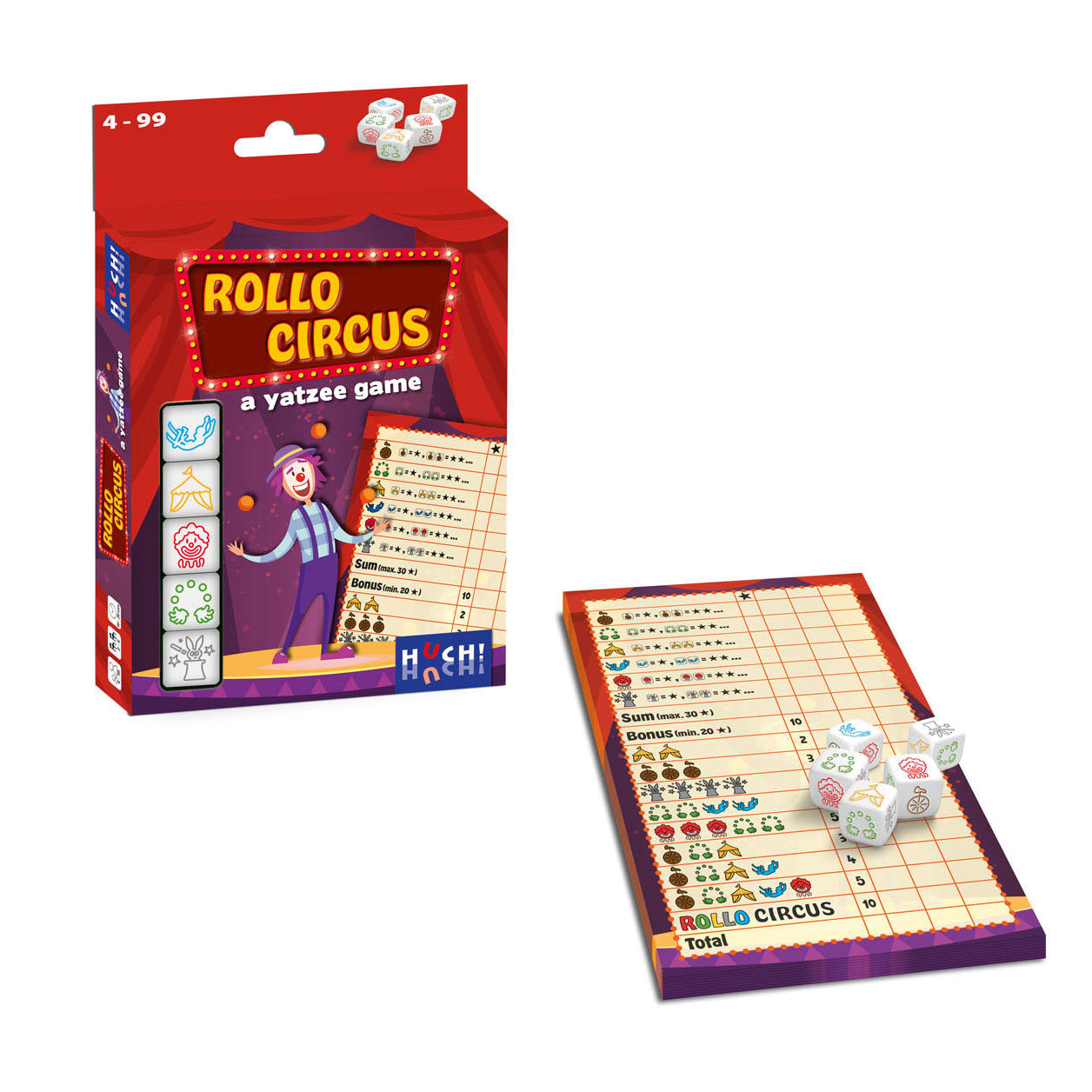 Rollo yatzee - circus dobbelspel