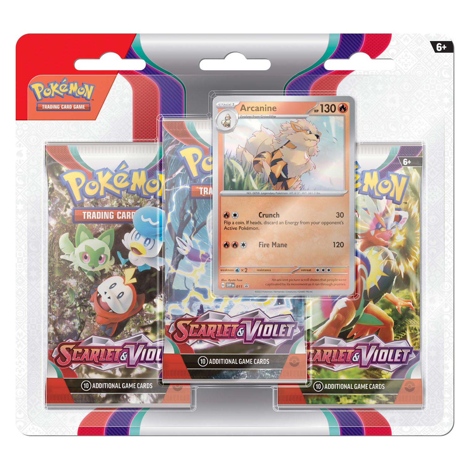 asmodee pokemon tcg scarlet violet boosterblister arcanine