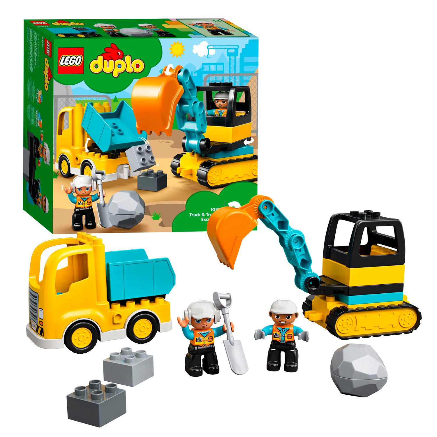 Lego duplo - truck graafmachine met rupsbanden constructiespeelgoed (10931)