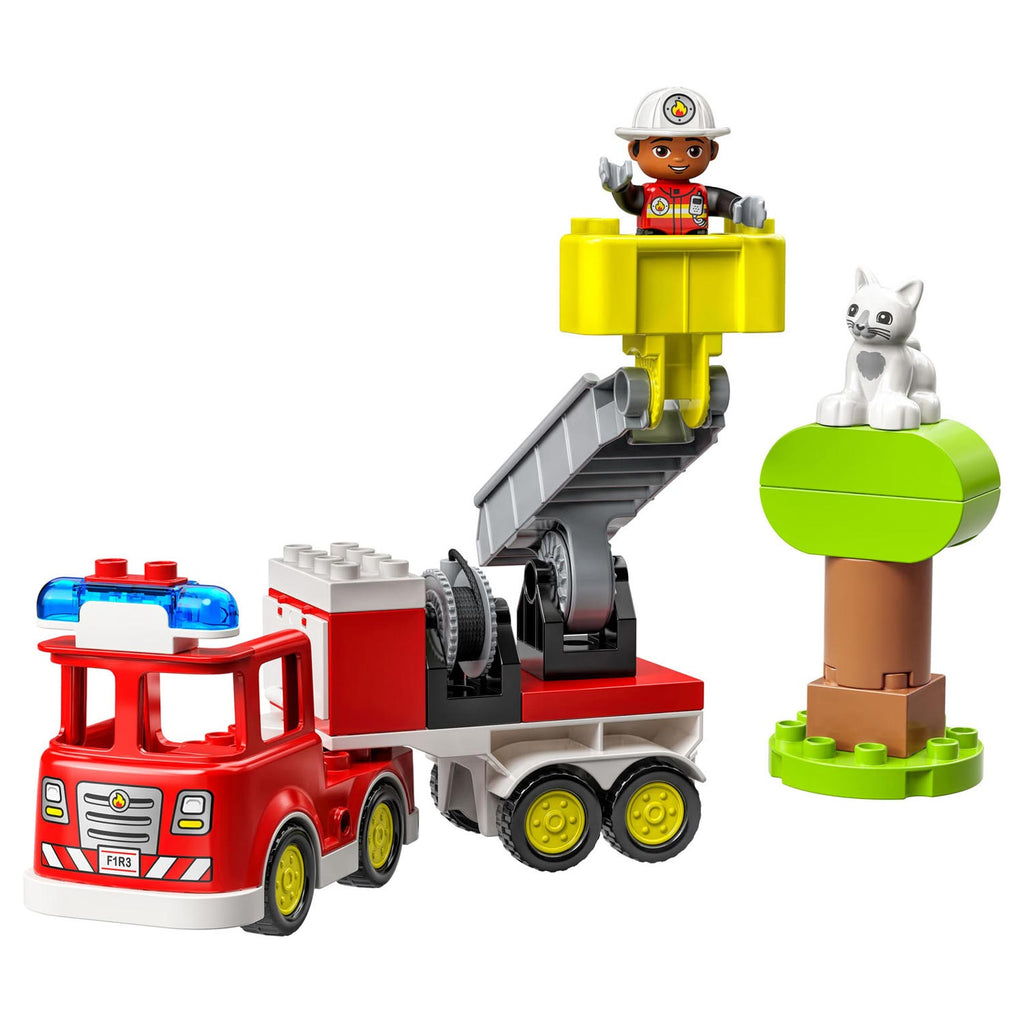 Lego duplo brandweer ladderwagen met boom -10969