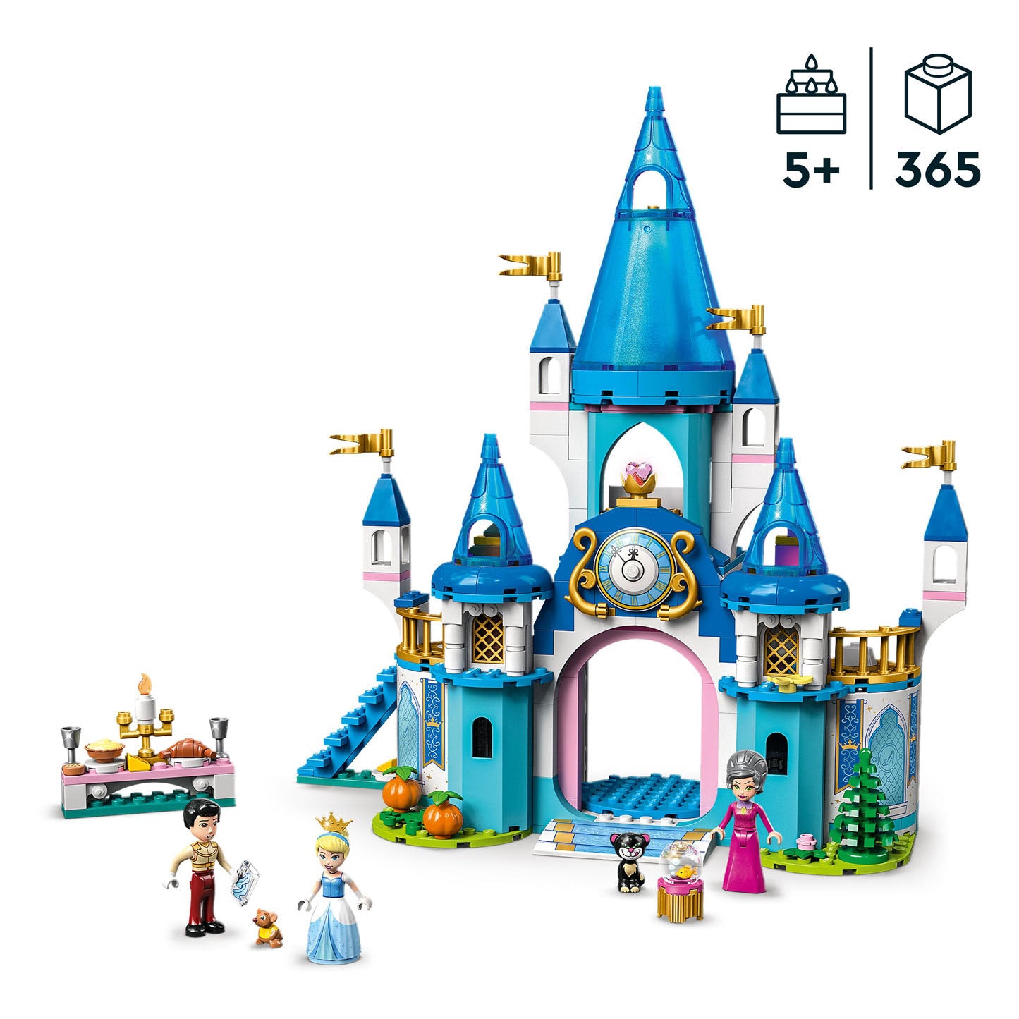 Lego disney princess - het kasteel van assepoester en de knappe prins constructiespeelgoed (43206)