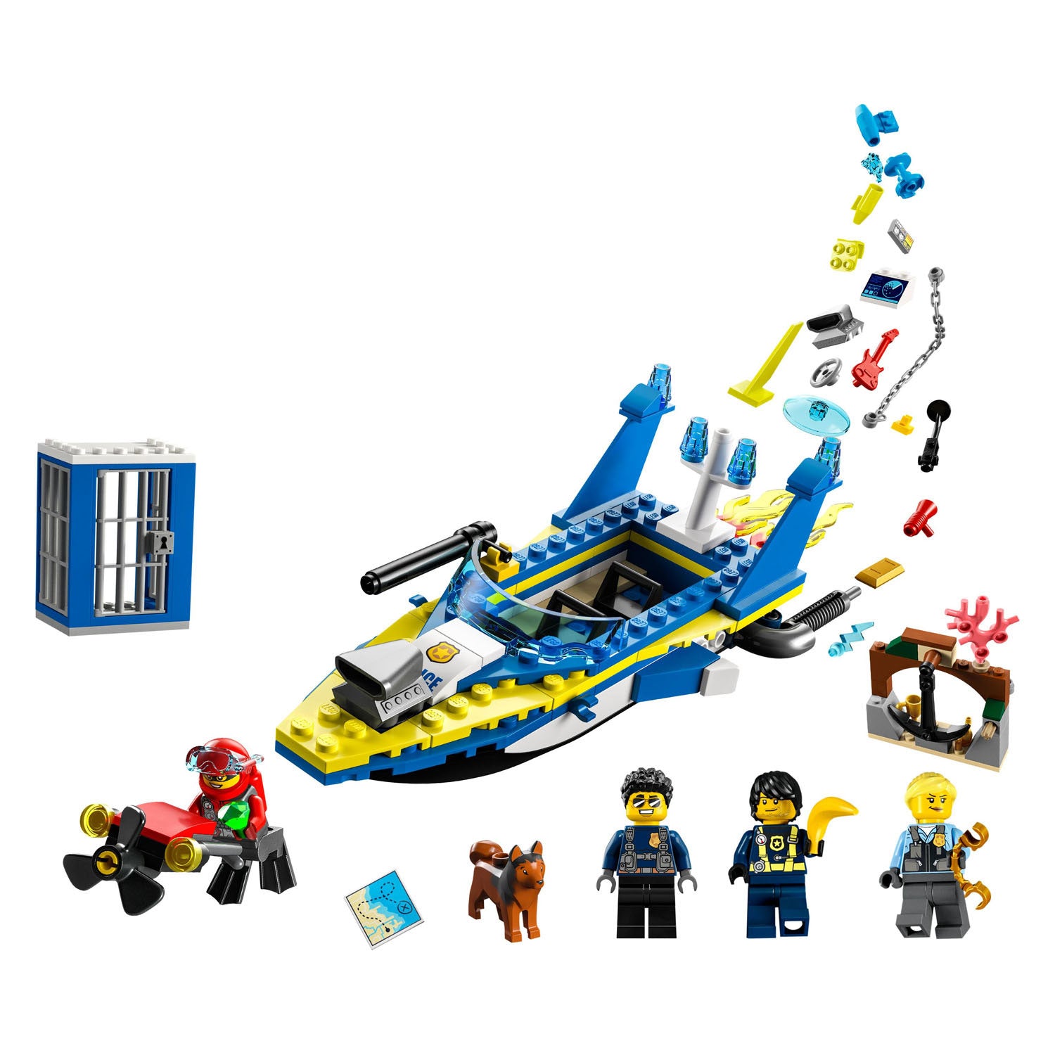 Lego city - waterpolitie recherchemissies constructiespeelgoed (60355)