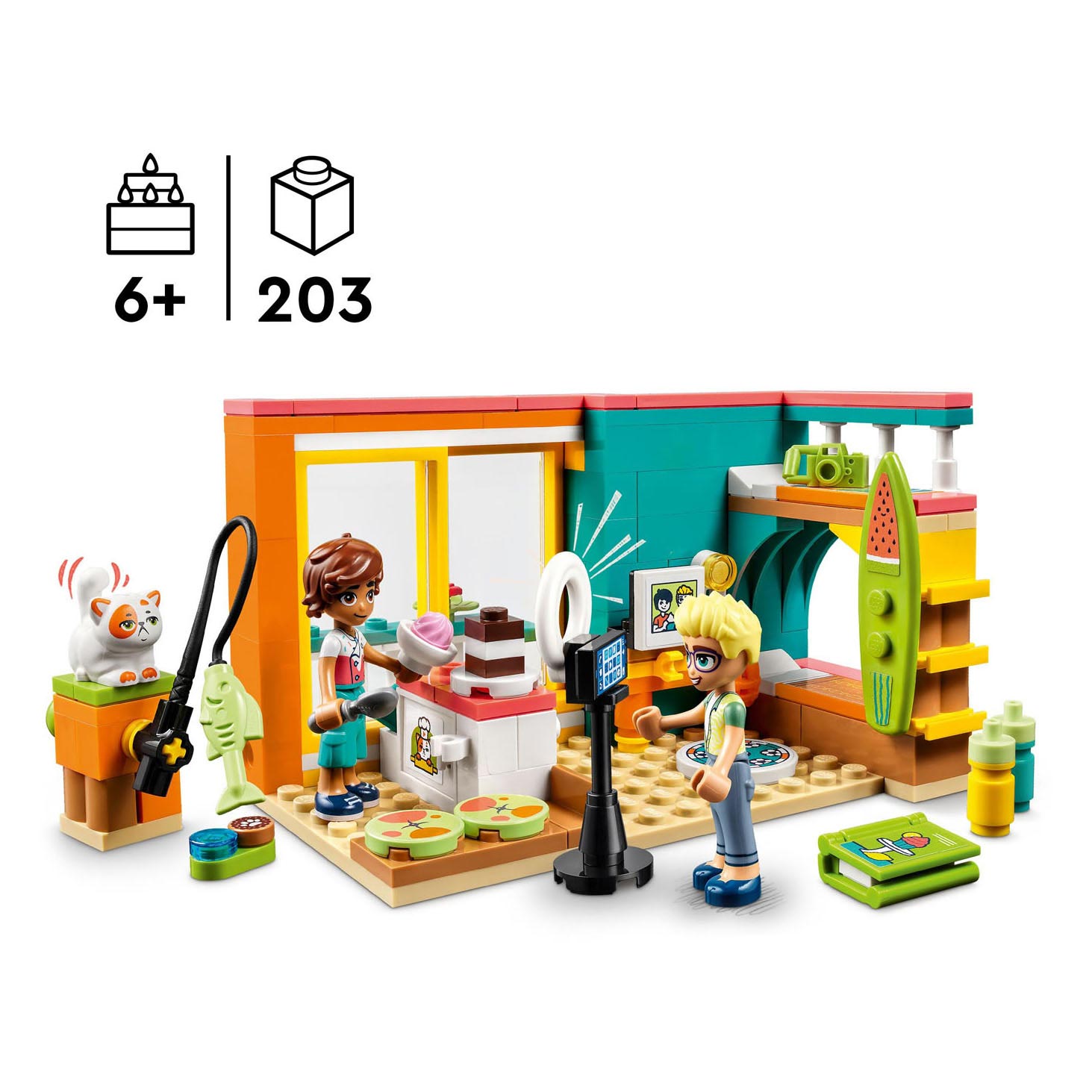 Lego friends - leo’s kamer constructiespeelgoed (41754)