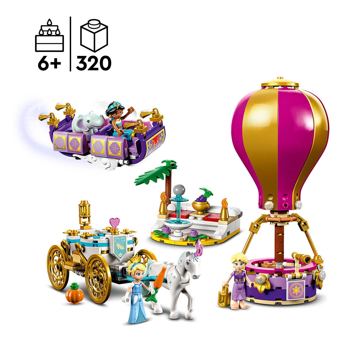 Lego disney princess - betoverende reis van prinses constructiespeelgoed (43216)