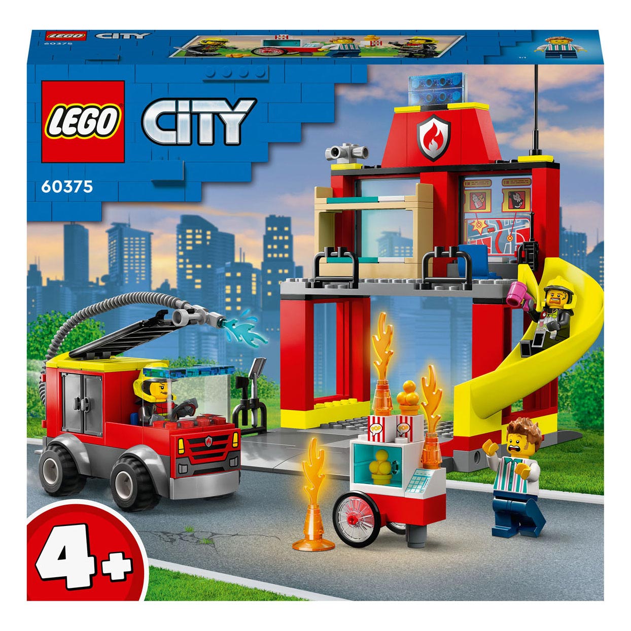 Lego City 60375 Brandweerkazerne en Brandweerwagen