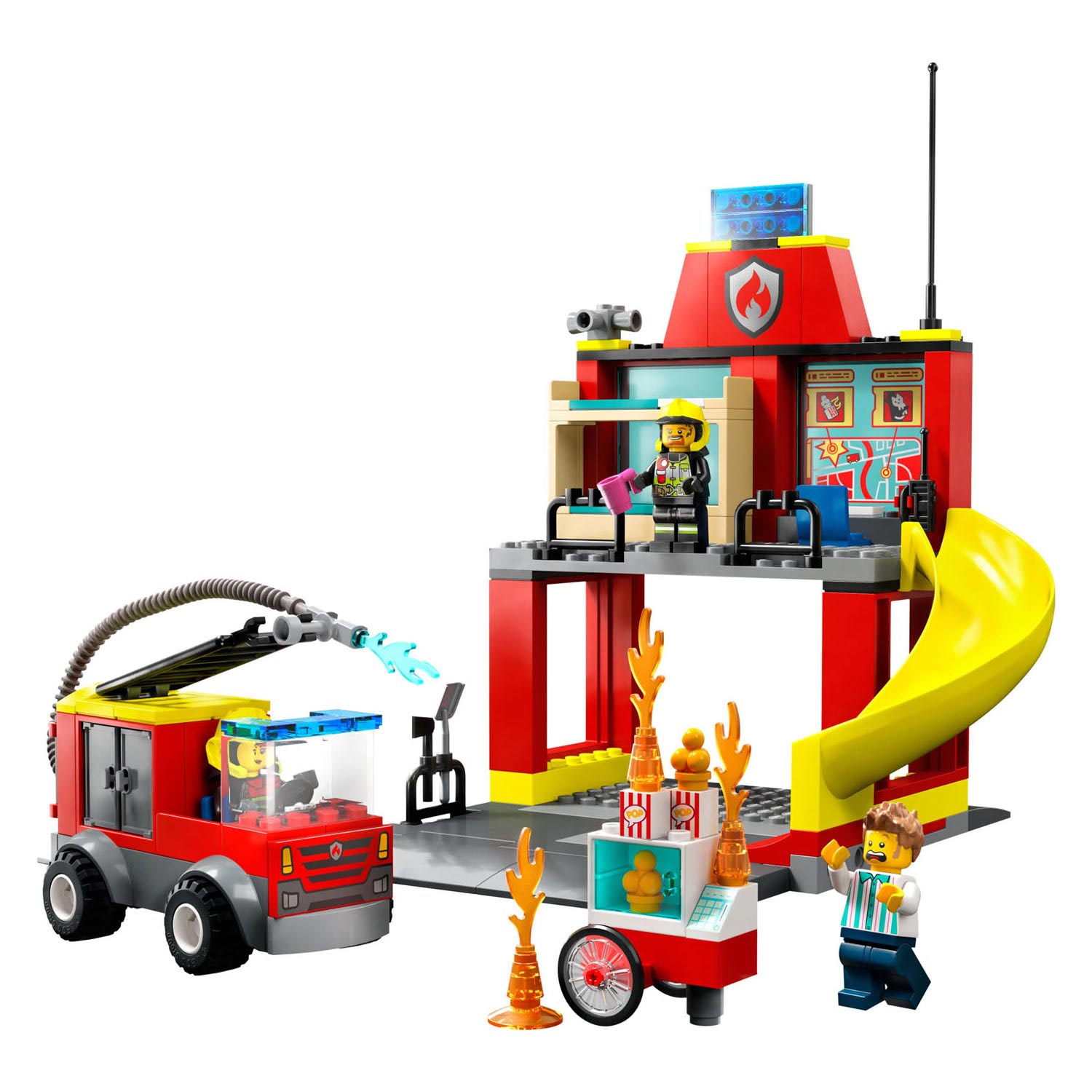Lego City 60375 Brandweerkazerne en Brandweerwagen