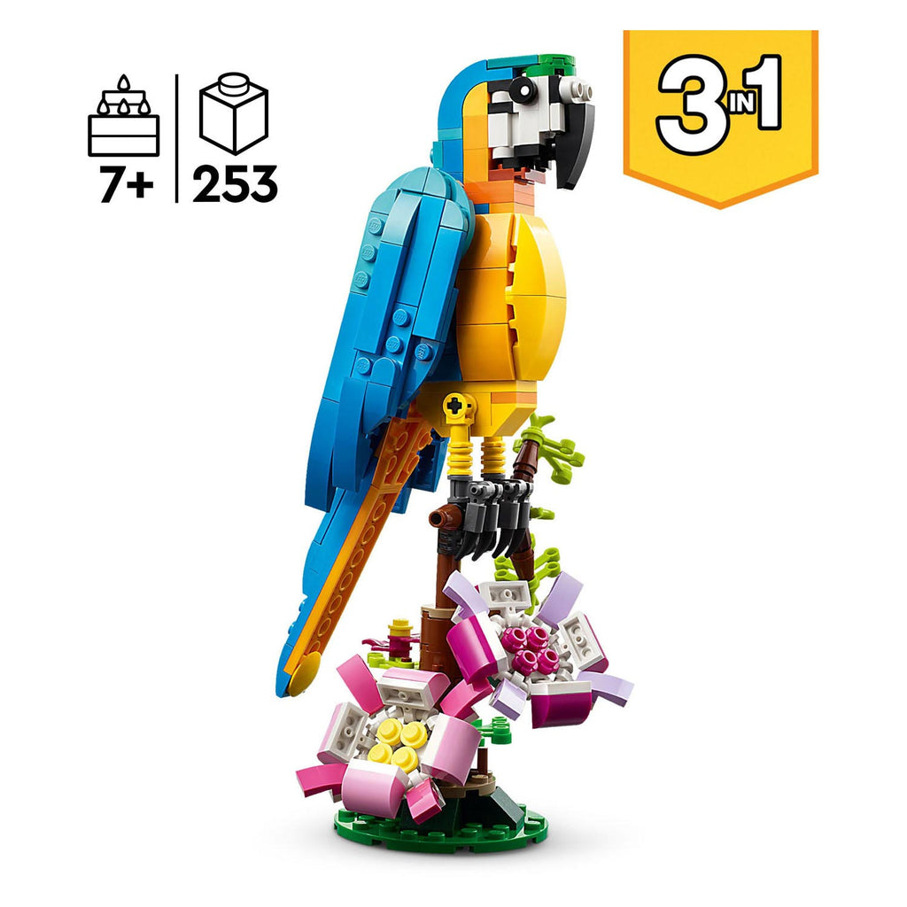 Lego creator 3-in-1 - exotische papegaai constructiespeelgoed (31136)