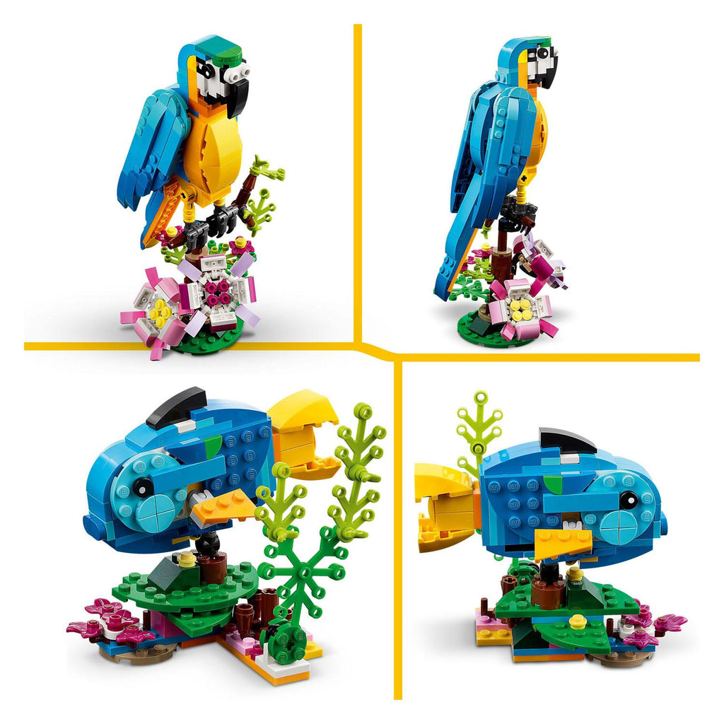 Lego creator 3-in-1 - exotische papegaai constructiespeelgoed (31136)