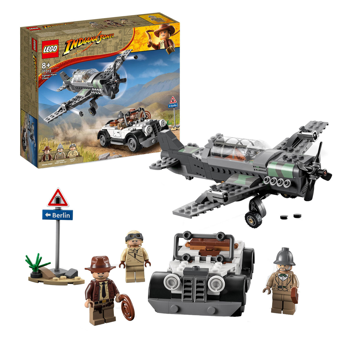 Lego Indiana Jones 77012 Gevechtsvliegtuig Achtervolging