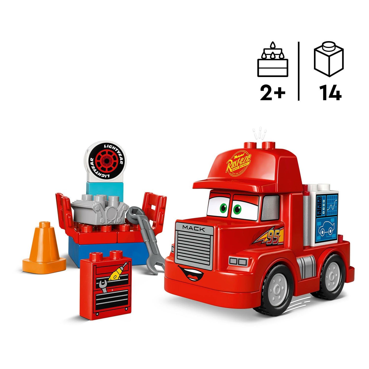 Lego duplo 10417 disney cars mack at the race