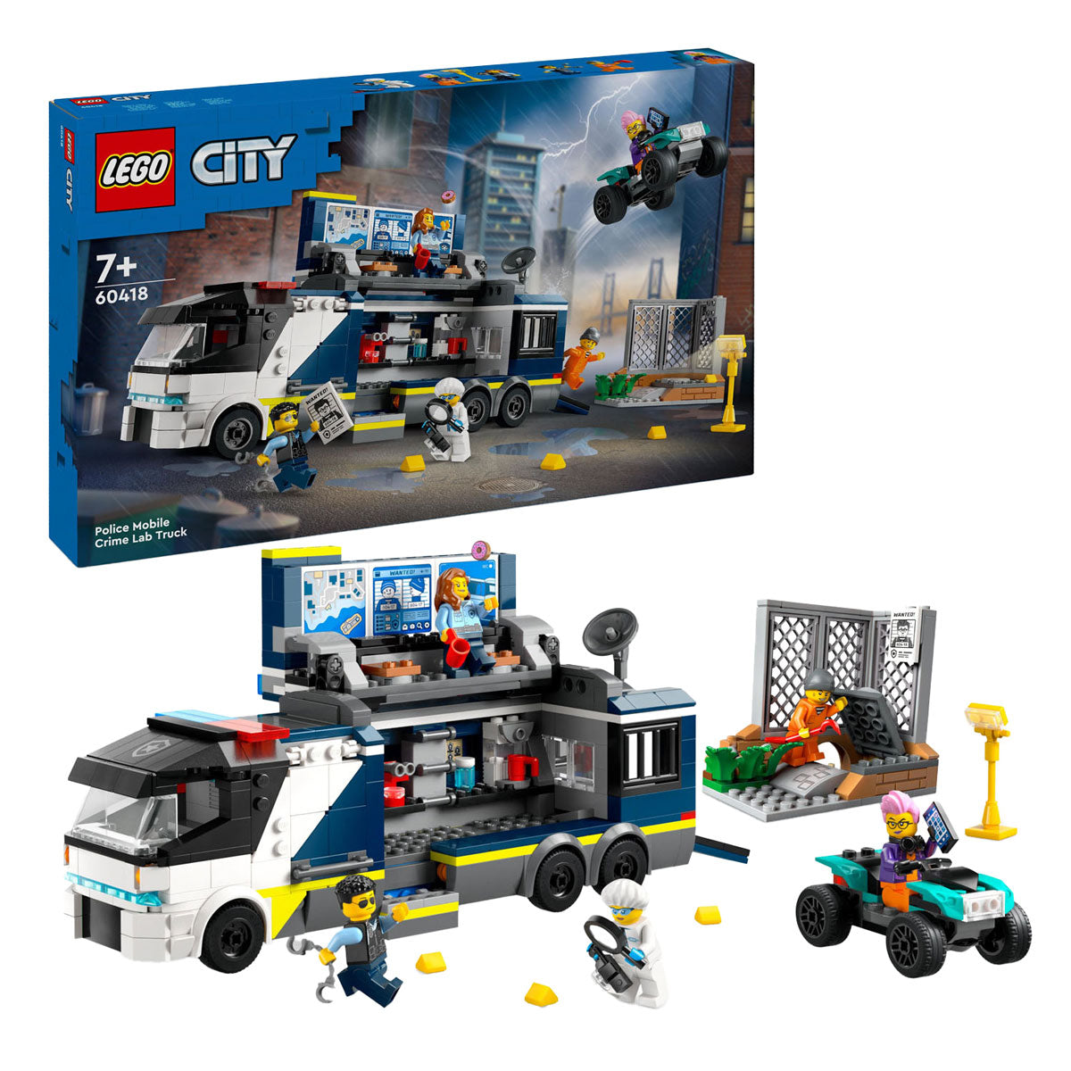 Lego 60418 city politielaboratorium in truck | 2 stuks