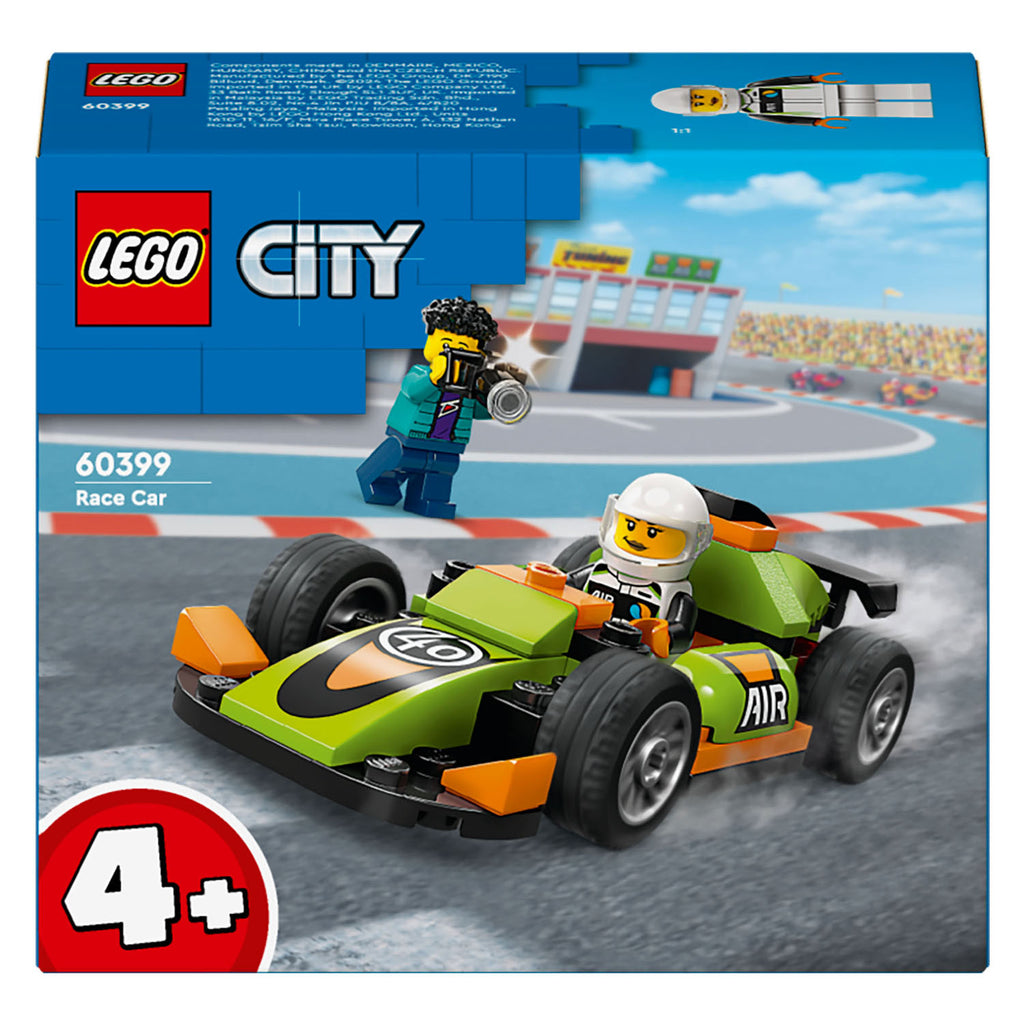 Lego city race wagen groen met 2 figuurtjes - 60399