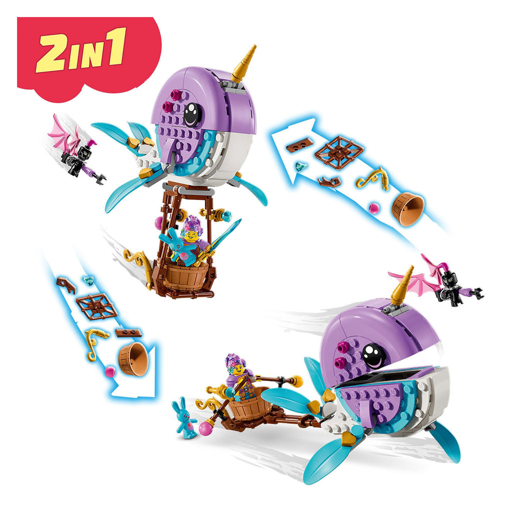 Lego dreamzzz - izzie's narwal-luchtballon constructiespeelgoed (71472)