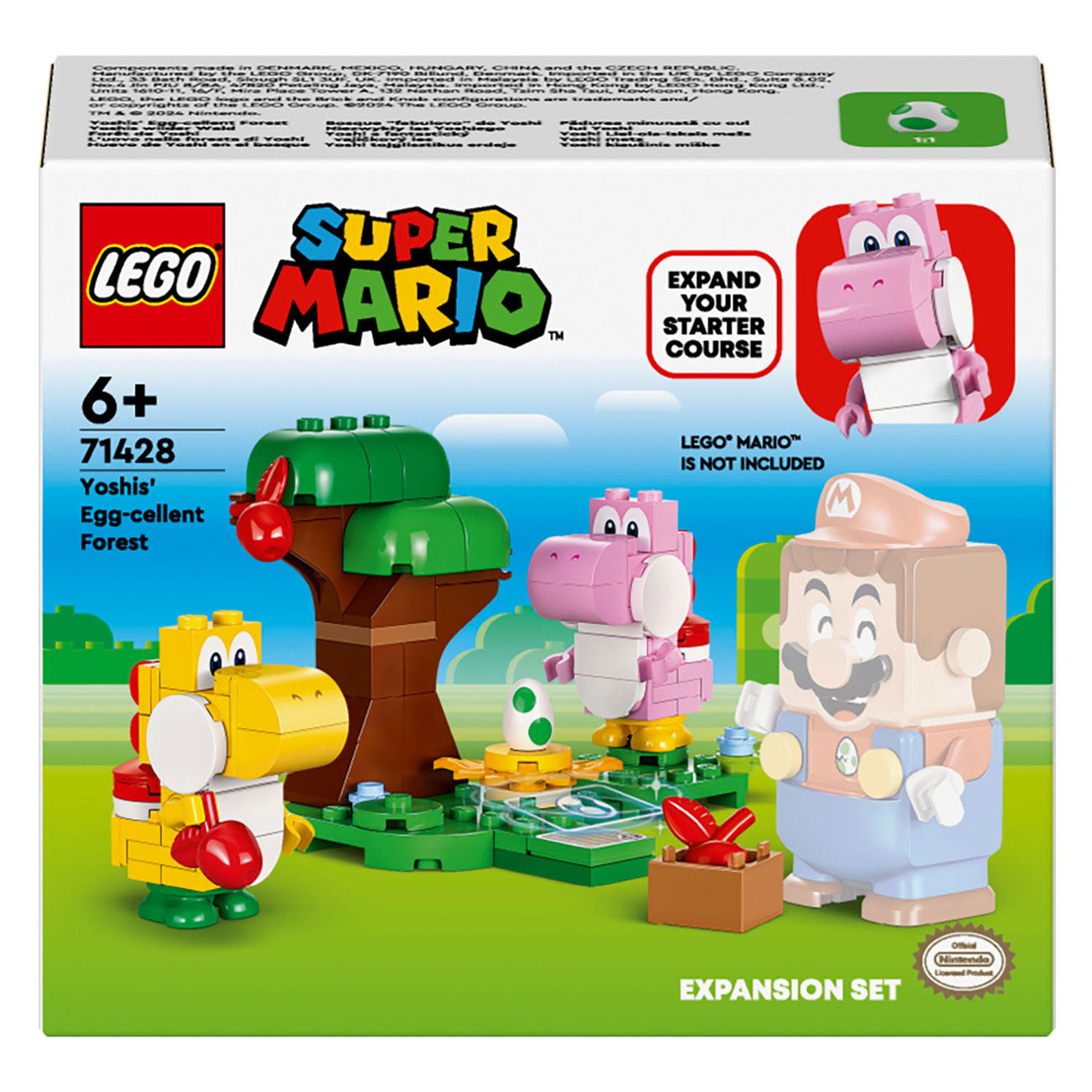 Lego 71428 super mario yoshi's egg cellent forest