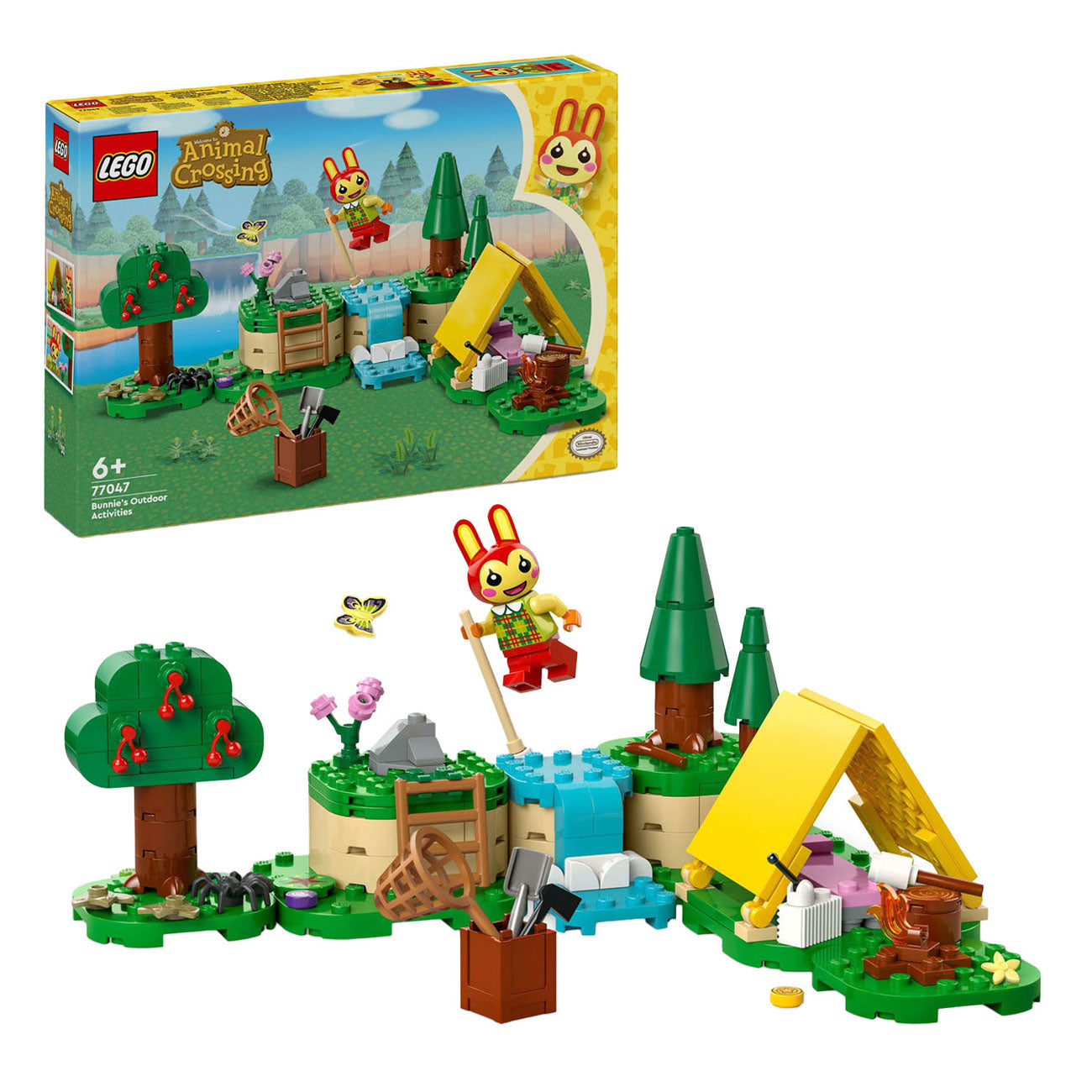 Lego animal crossing - kamperen met bunnie constructiespeelgoed (77047)