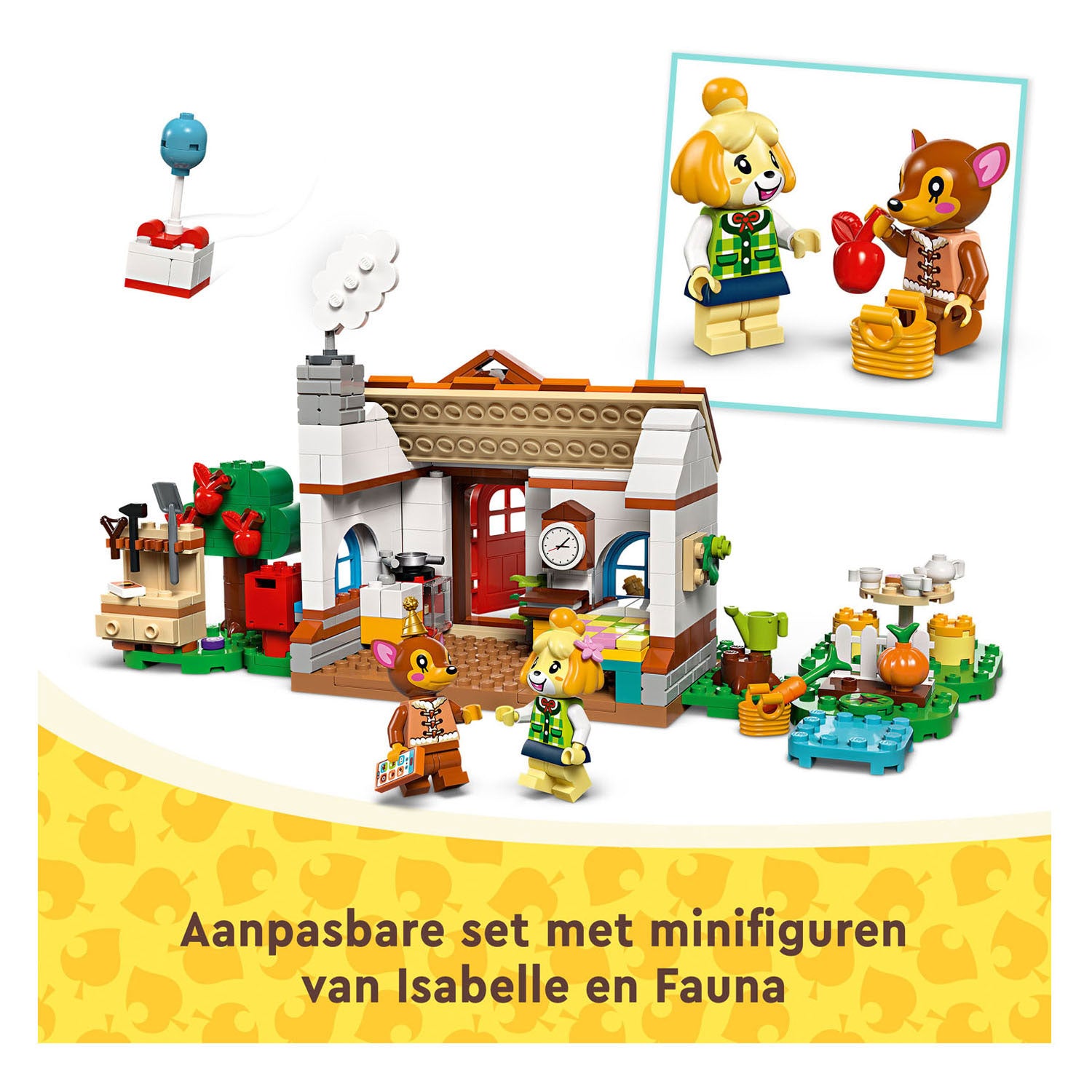 Lego 77049 animal crossing isabelle op visite