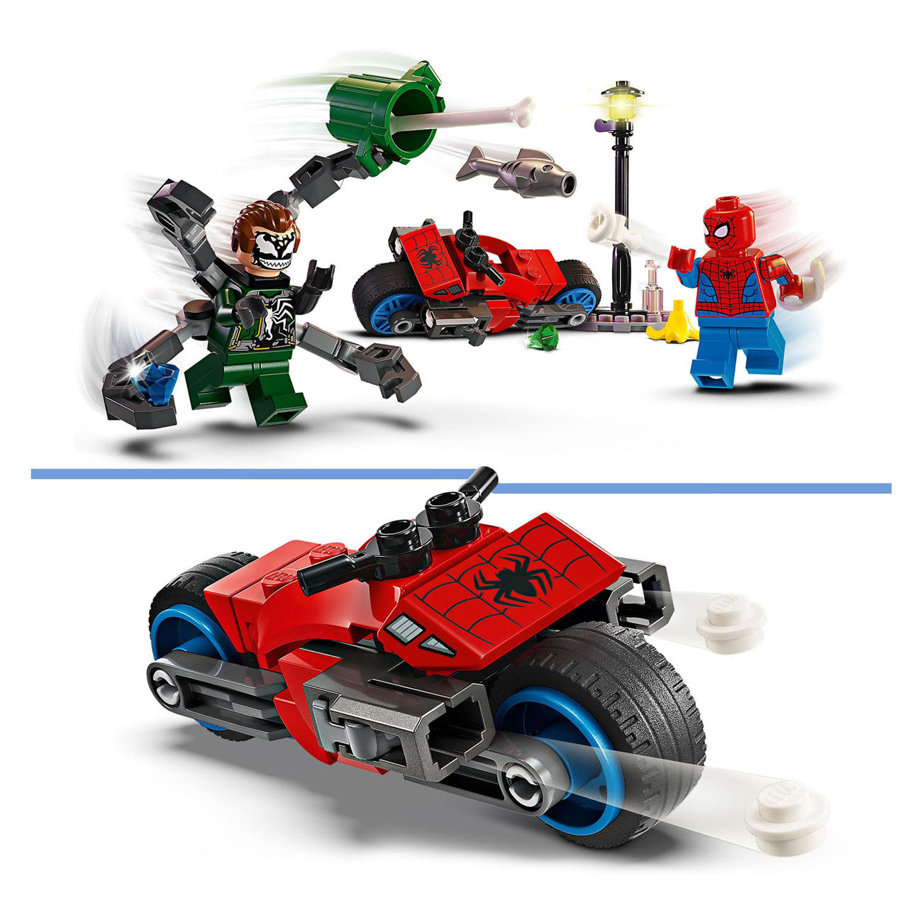 Lego LEGO Super Heroes 76275 Motorachtervolging: Spider-Man vs. Doc Ock