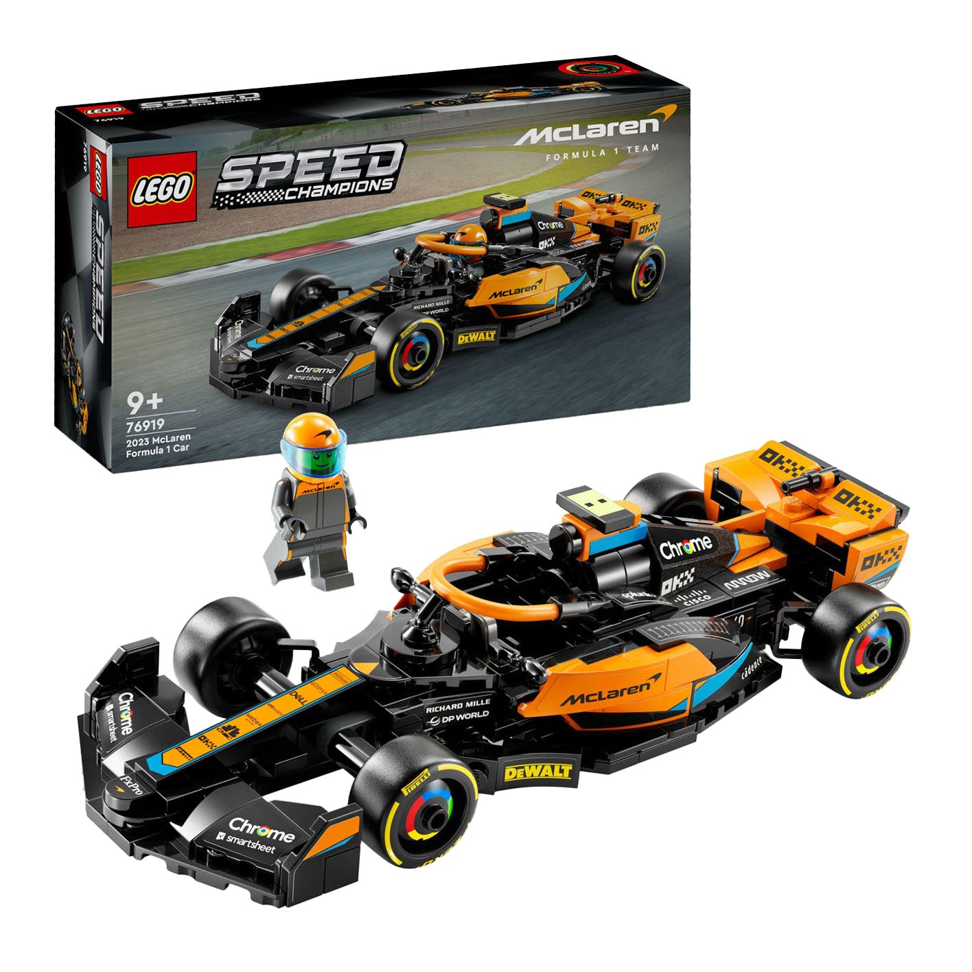 Lego speed champions - mclaren formule 1 racewagen 2023 constructiespeelgoed (76919)