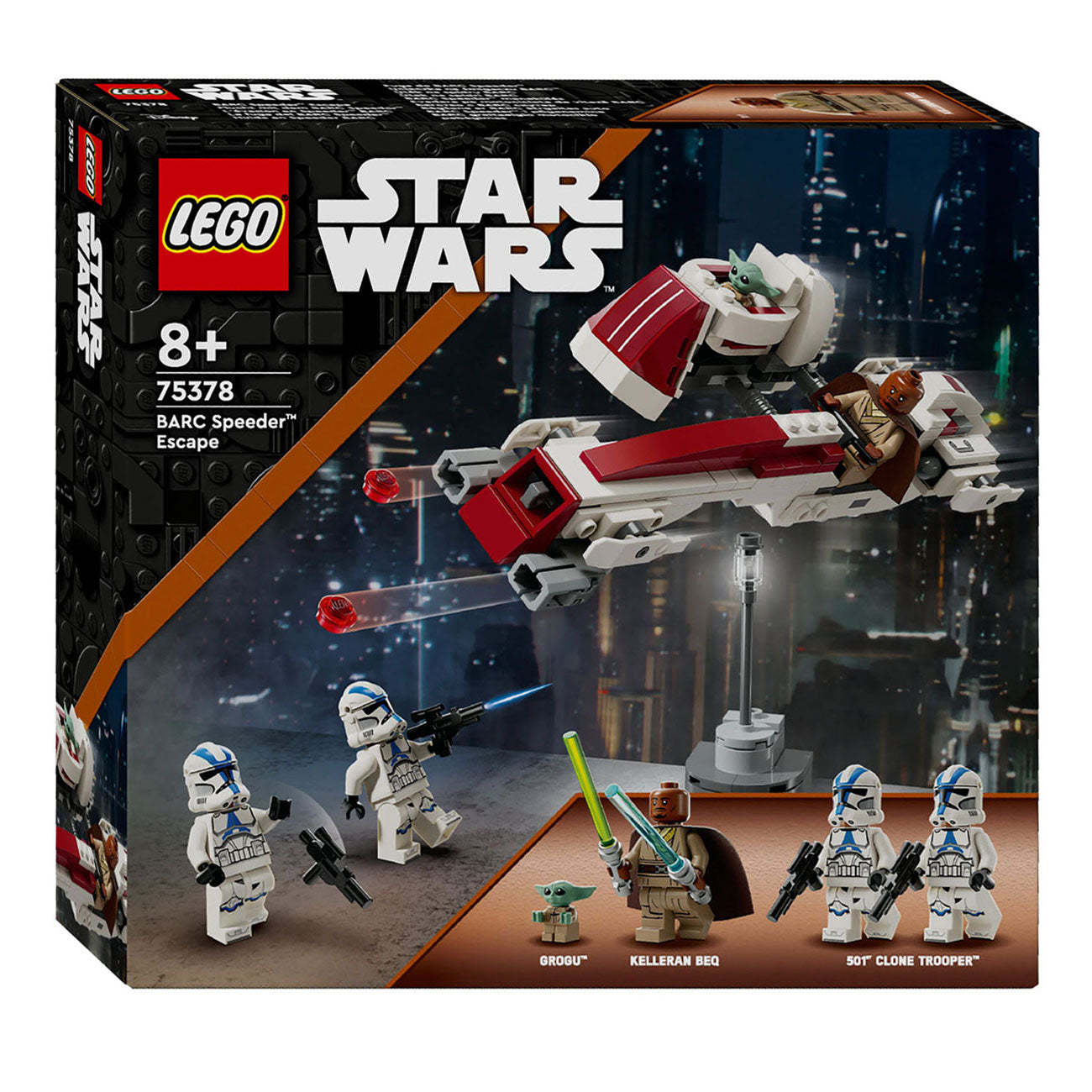 Lego star wars - barc speeder ontsnapping constructiespeelgoed (75378)