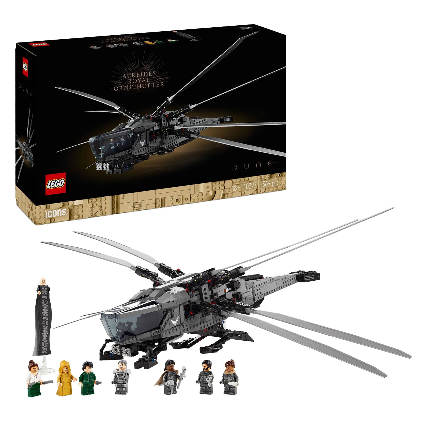 Lego icons - dune atreides royal ornithopter constructiespeelgoed (10327)