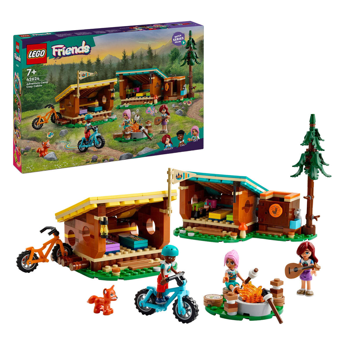 Lego 42624 friends avonturenkamp knusse boshutten