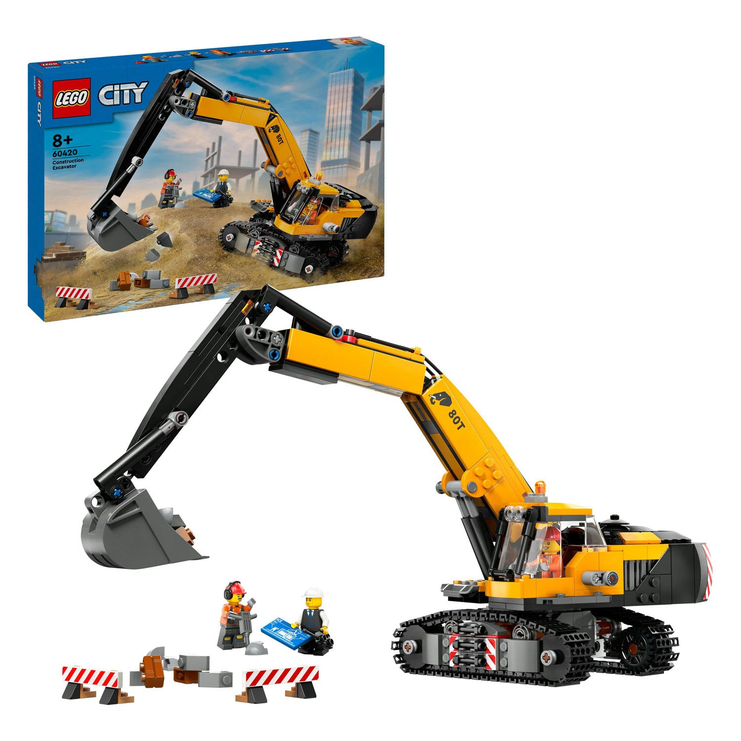 Lego city - gele graafmachine constructiespeelgoed (60420)