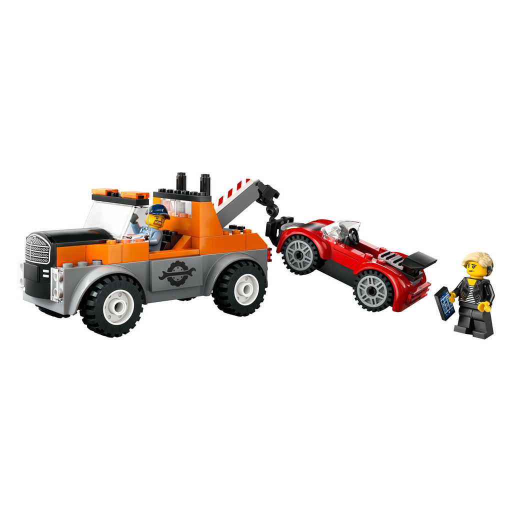 Lego city sleepwagen met sportauto reparatie - 60435