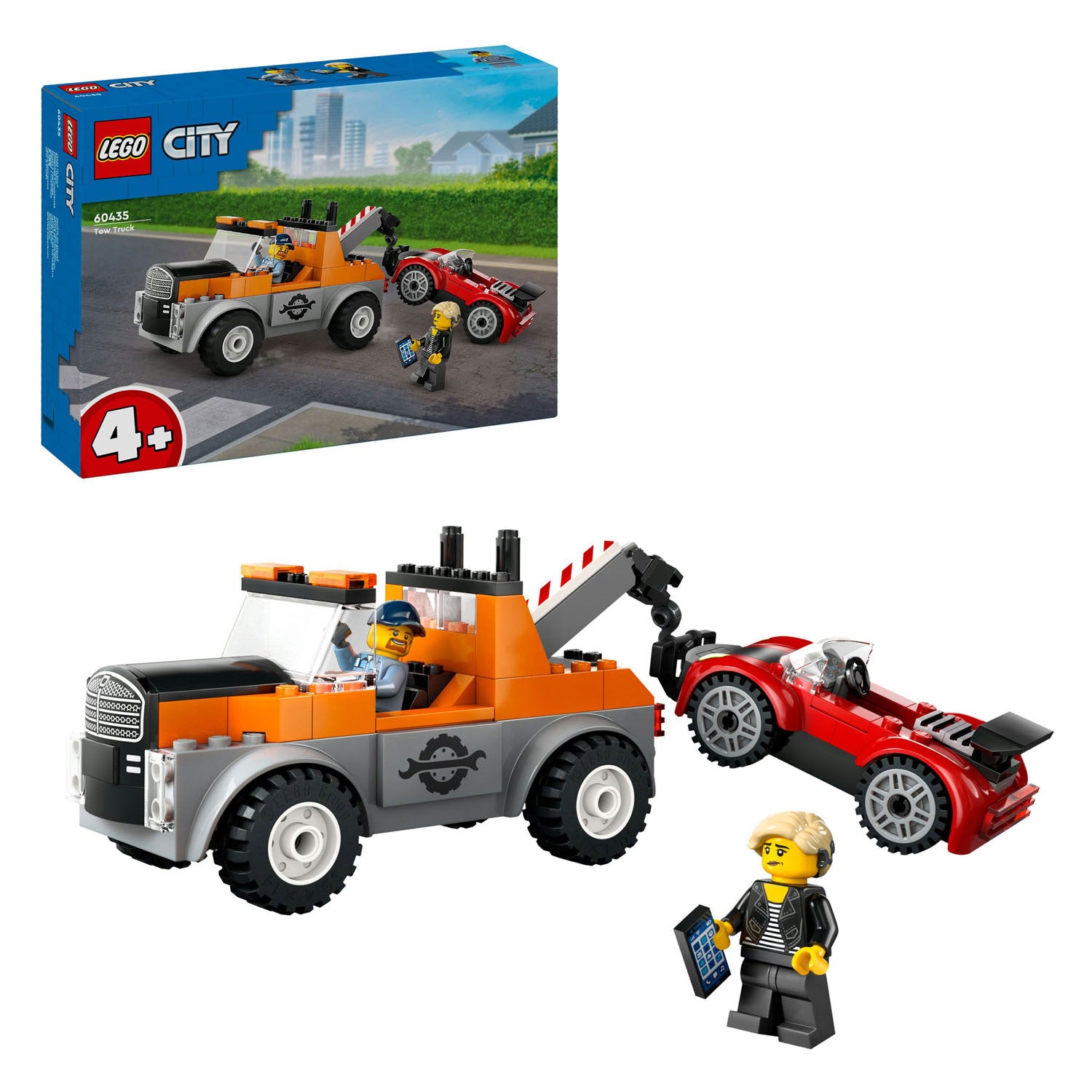 Lego city sleepwagen met sportauto reparatie - 60435