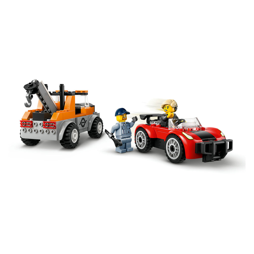 Lego city sleepwagen met sportauto reparatie - 60435