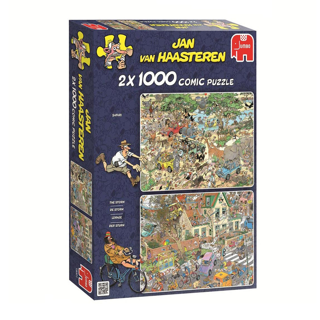 Jumbo jan van haasteren legpuzzel - 2in1 safari storm, 1000st.