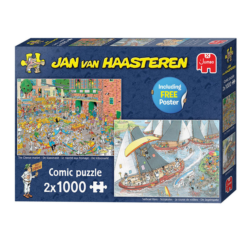 Jan van haasteren legpuzzel - hollandse tradities, 2x1000st.
