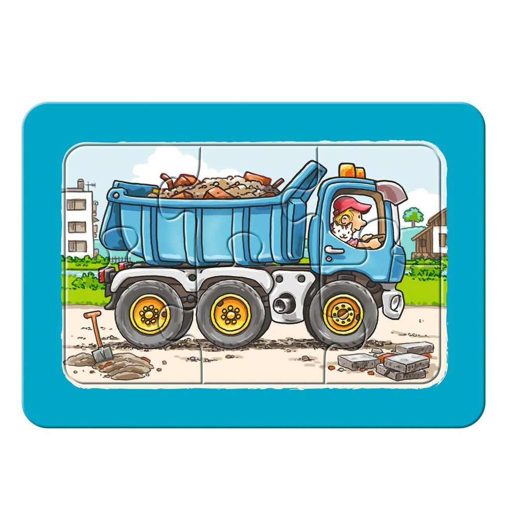 Ravensburger graafmachine, tractor en kiepauto, 3x6st.