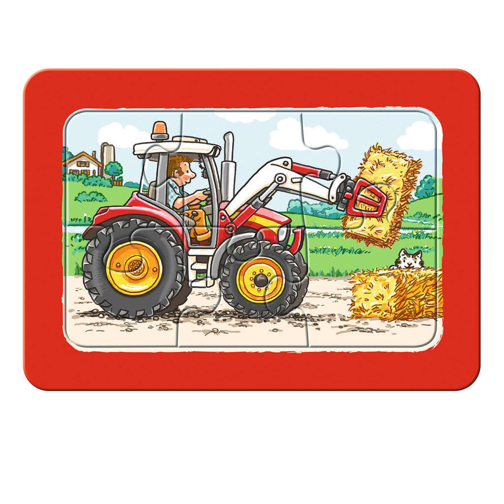 Ravensburger graafmachine, tractor en kiepauto, 3x6st.