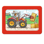Ravensburger graafmachine, tractor en kiepauto, 3x6st.