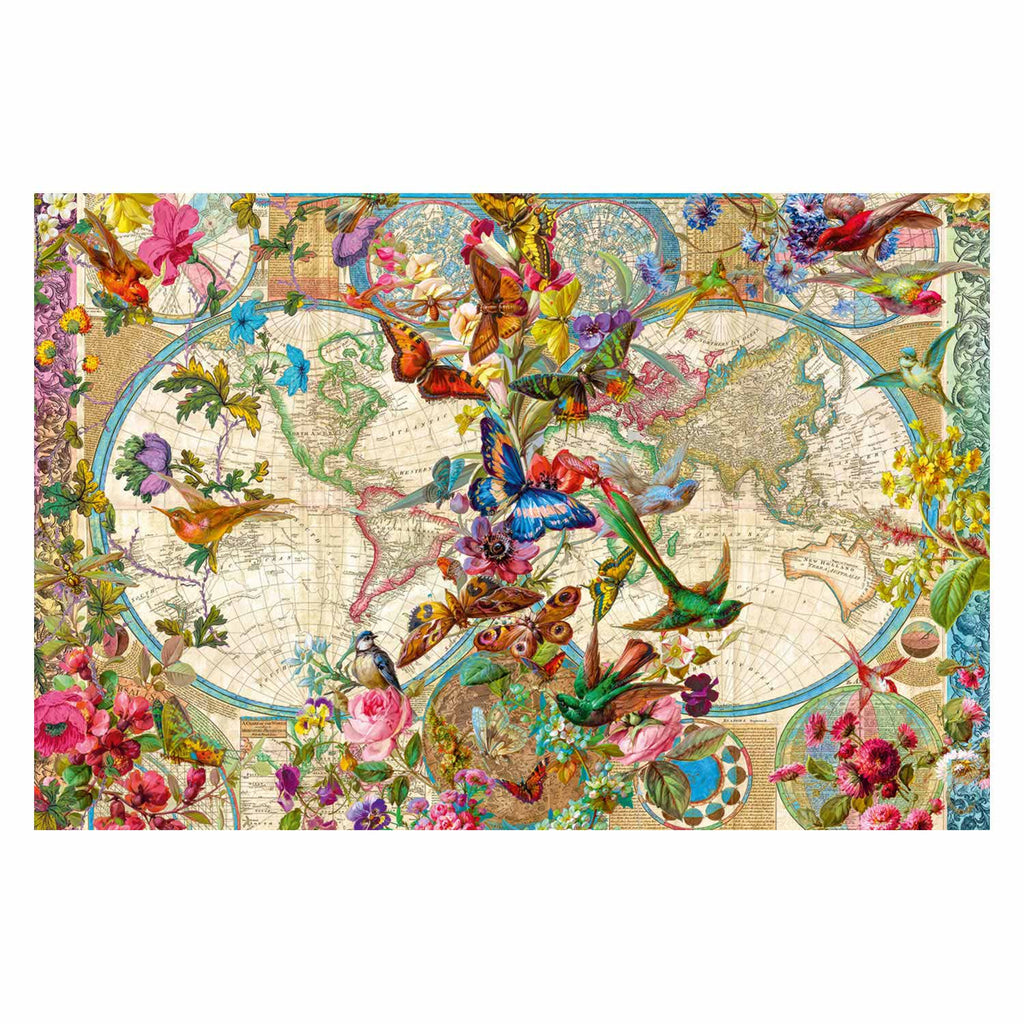 Ravensburger legpuzzel flora en fauna wereldkaart, 3000st.