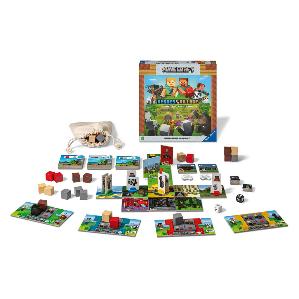 ravensburger minecraft junior - heroes of the village bordspel
