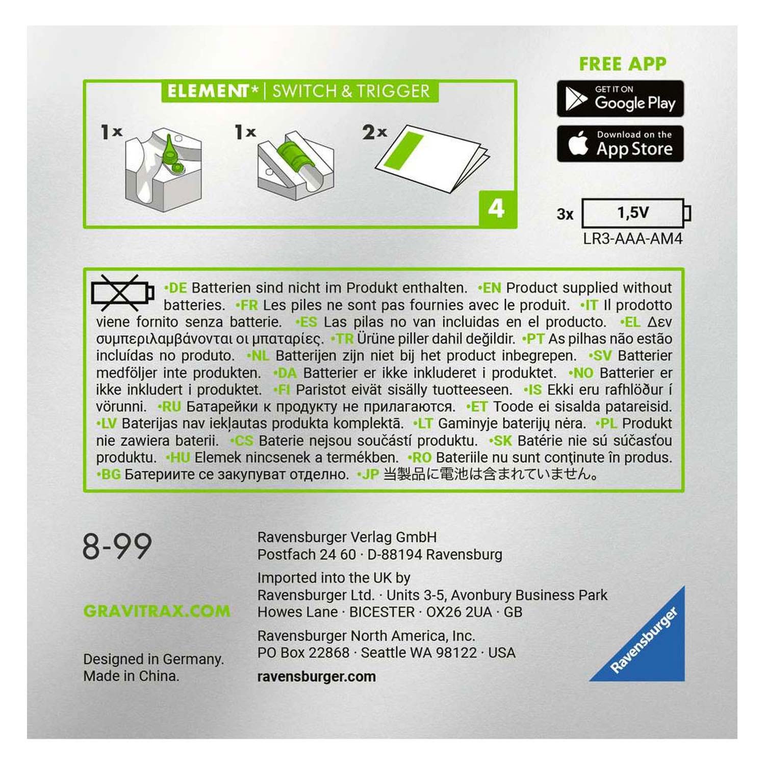 ravensburger gravitrax element switch trigger uitbreidingsset