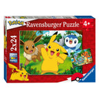 Ravensburger puzzel - pikachu en zijn vrienden, 2x24st.