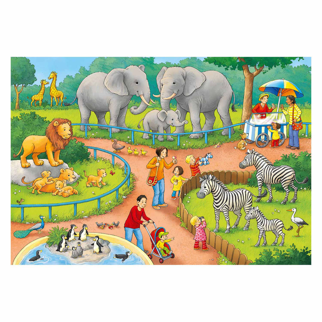 Ravensburger puzzel dag dierentuin 2x24p