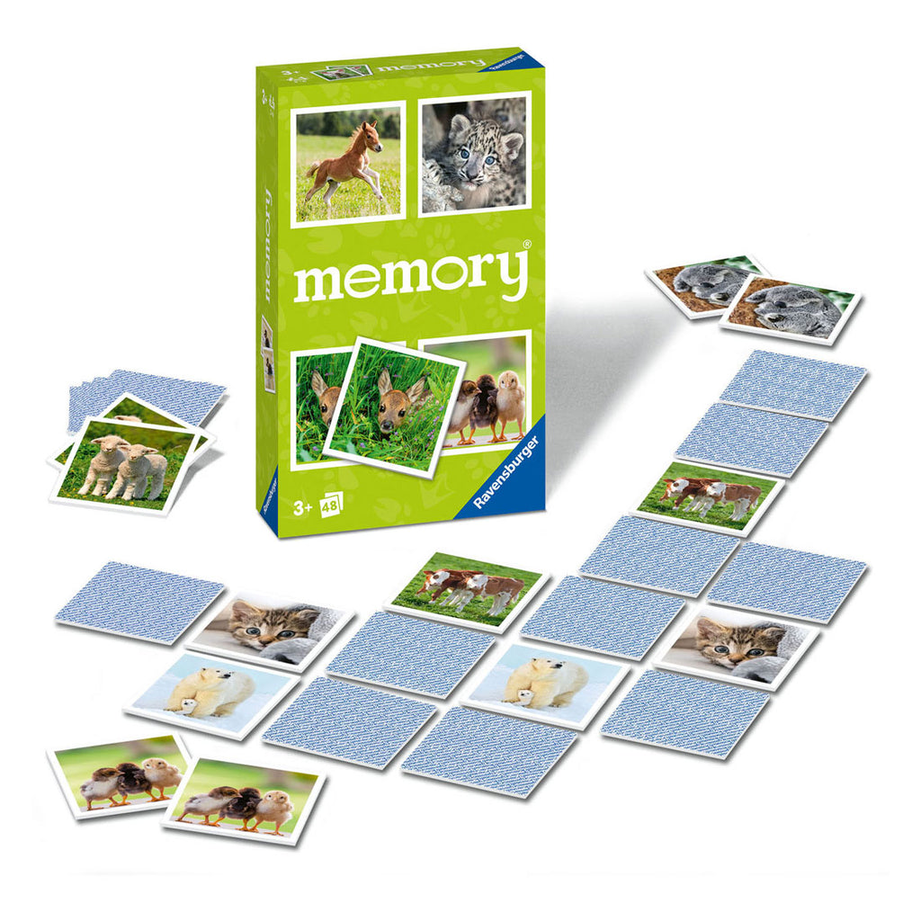 Ravensburger spel memory jonge dieren pocket