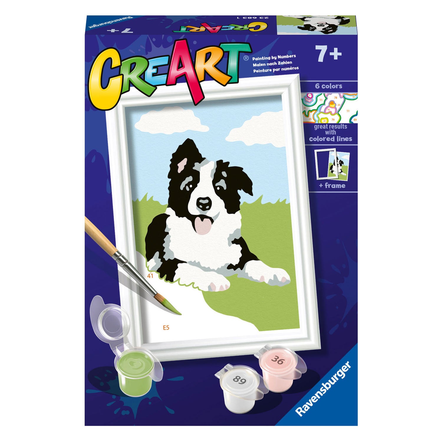Ravensburger creart schilderen op nummer border collie